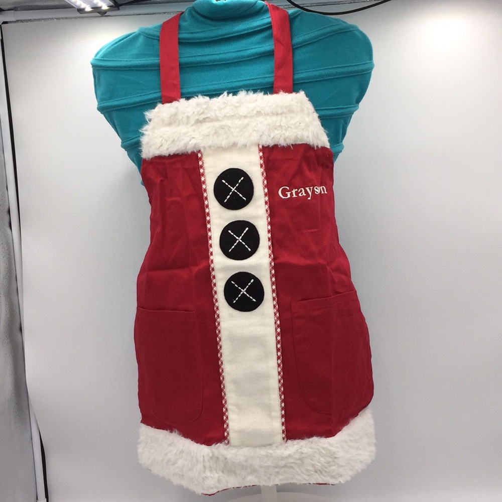 Pottery Barn Kids Christmas Apron Child’s Grayson Kitchen Baking